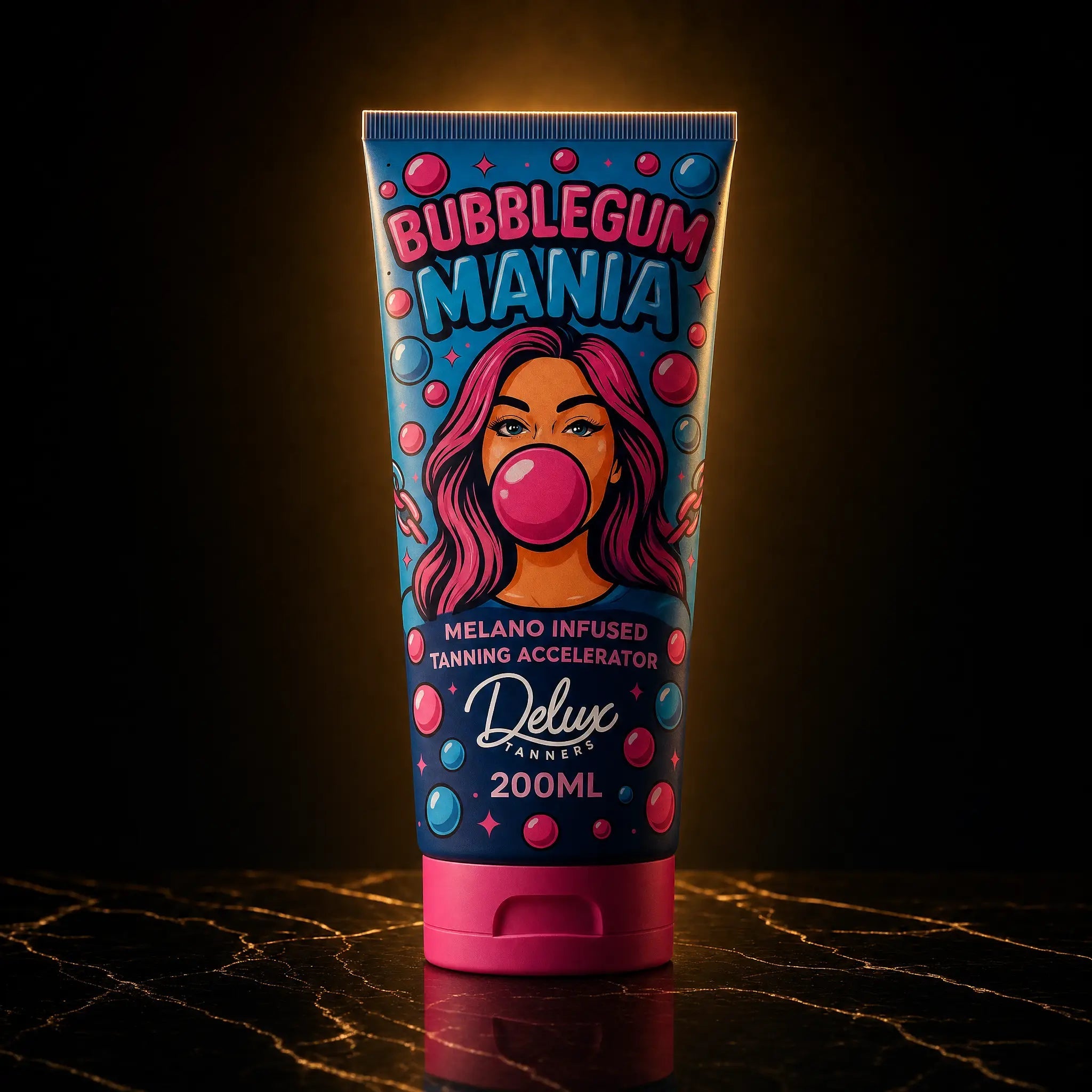 Bubblegum Mania Next-Gen tan accelerator cream by Delux Tanners