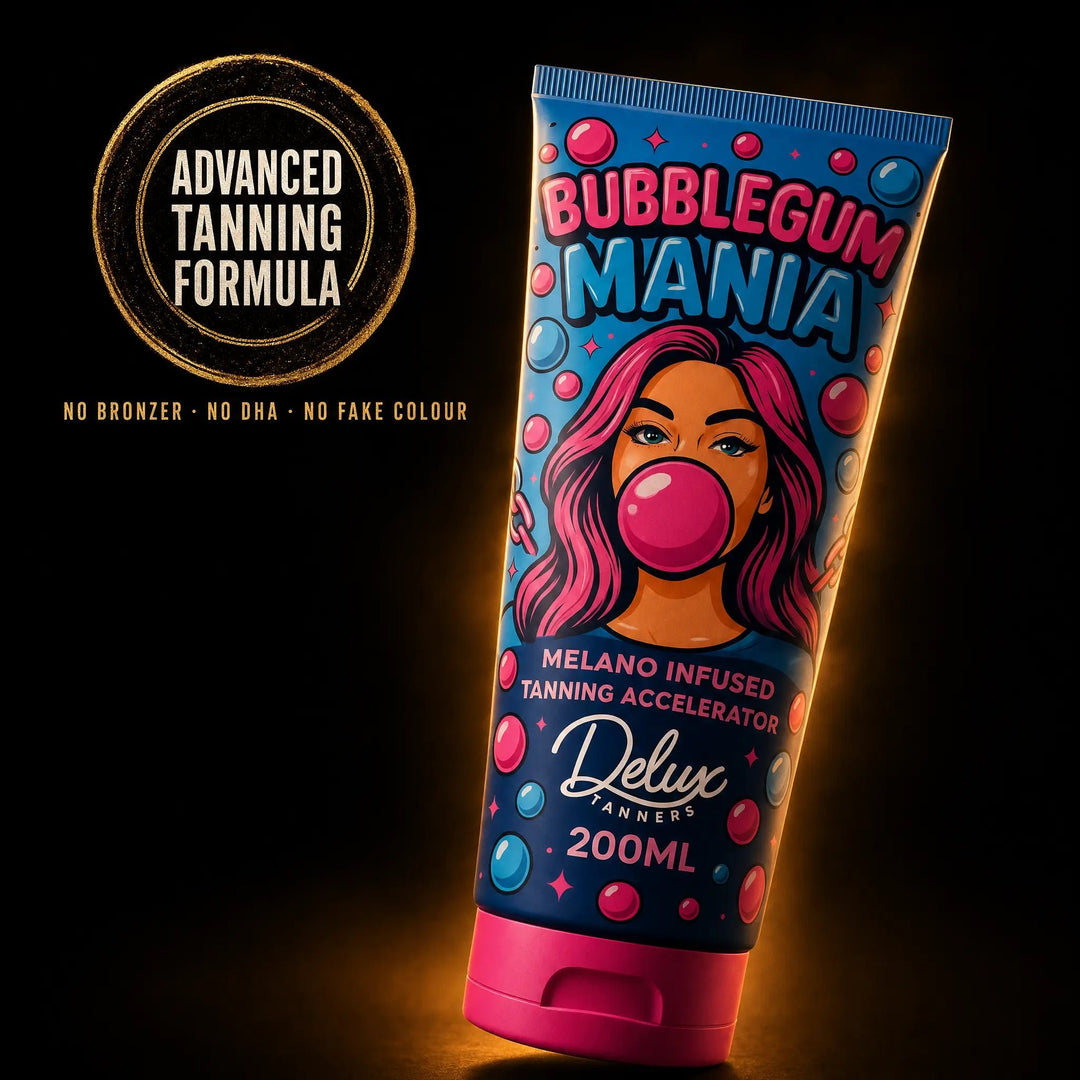 Bubblegum Mania tan accelerator cream for sunbeds and sun