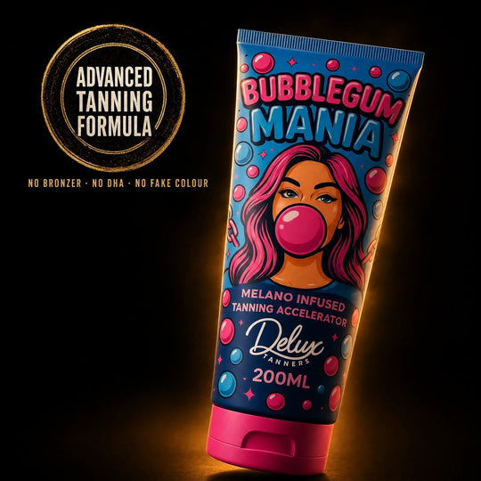 Bubblegum Mania tan accelerator cream for sunbeds and sun