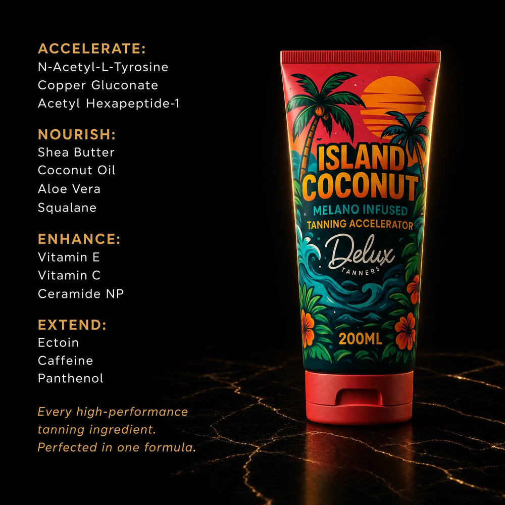 Island Coconut Next-Gen tanning cream with no DHA or bronzer
