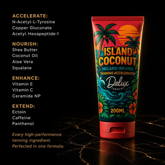 Island Coconut Next-Gen tanning cream with no DHA or bronzer