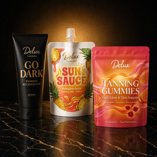 The Routine Bundle - Go Dark cream, Sun Sauce and Tanning Gummies