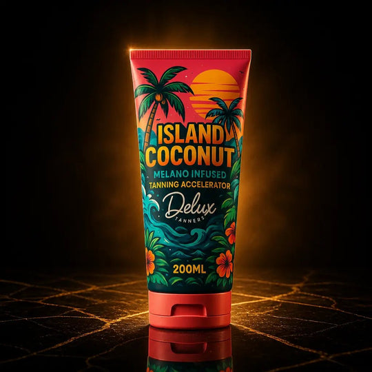 Island Coconut Next-Gen tan accelerator cream by Delux Tanners