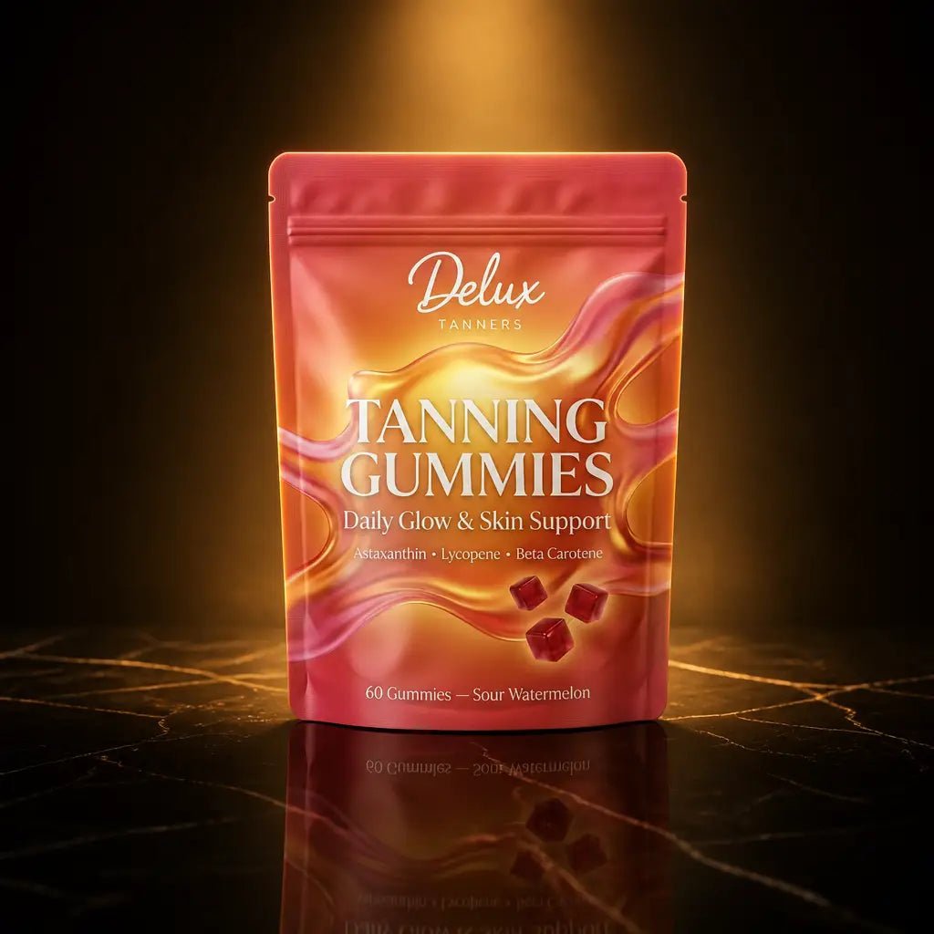 Delux Tanners tanning gummies for glow support