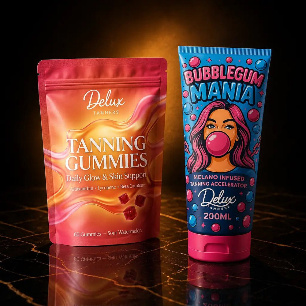 Gummies and accelerator tanning bundle, inside and out