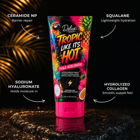 Tropic Like It's Hot skincare base: ceramide NP, squalane, sodium hyaluronate, hydrolysed collagen